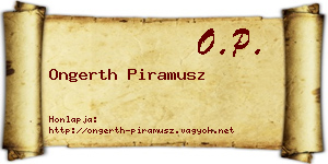Ongerth Piramusz névjegykártya